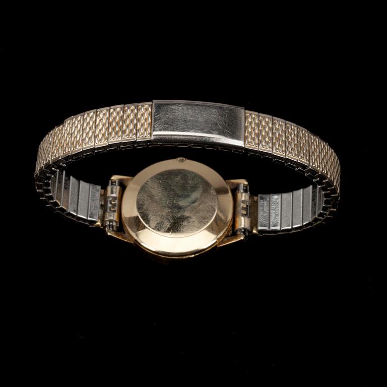 ARMBANDSUR, guld på stål, Omega de Ville. 1900-talets mitt.