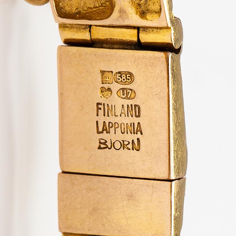 Björn Weckström, A 14K gold bracelet "Cascade". Lapponia 1973.