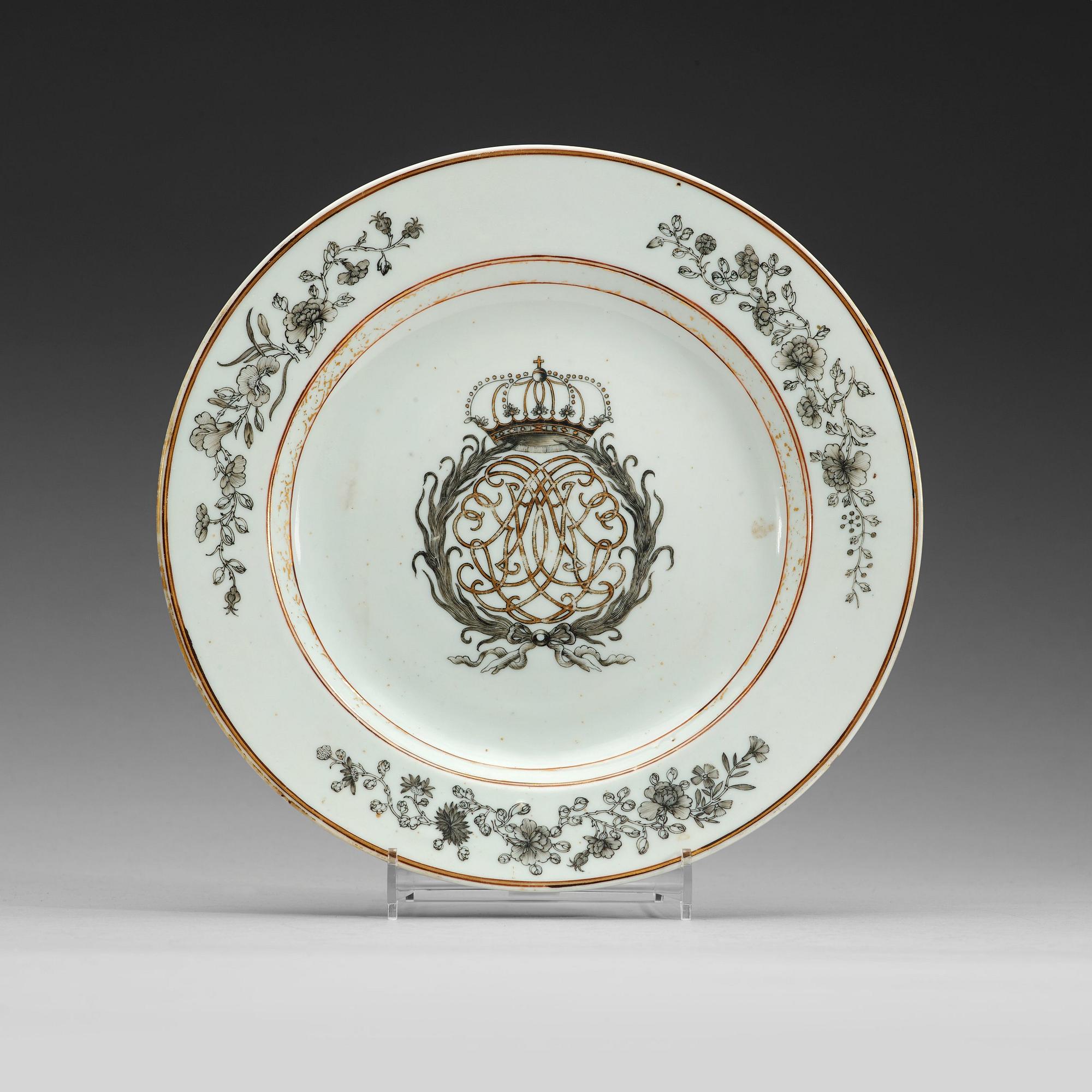 TALLRIK, kompaniporslin. Qingdynastin Qianlong (1736-95). Ca 1740.