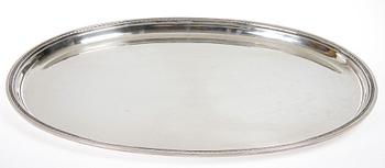 BRICKA, silver, Eric Råström för firma C G Råström Stockholm, 1953. 1723 g.