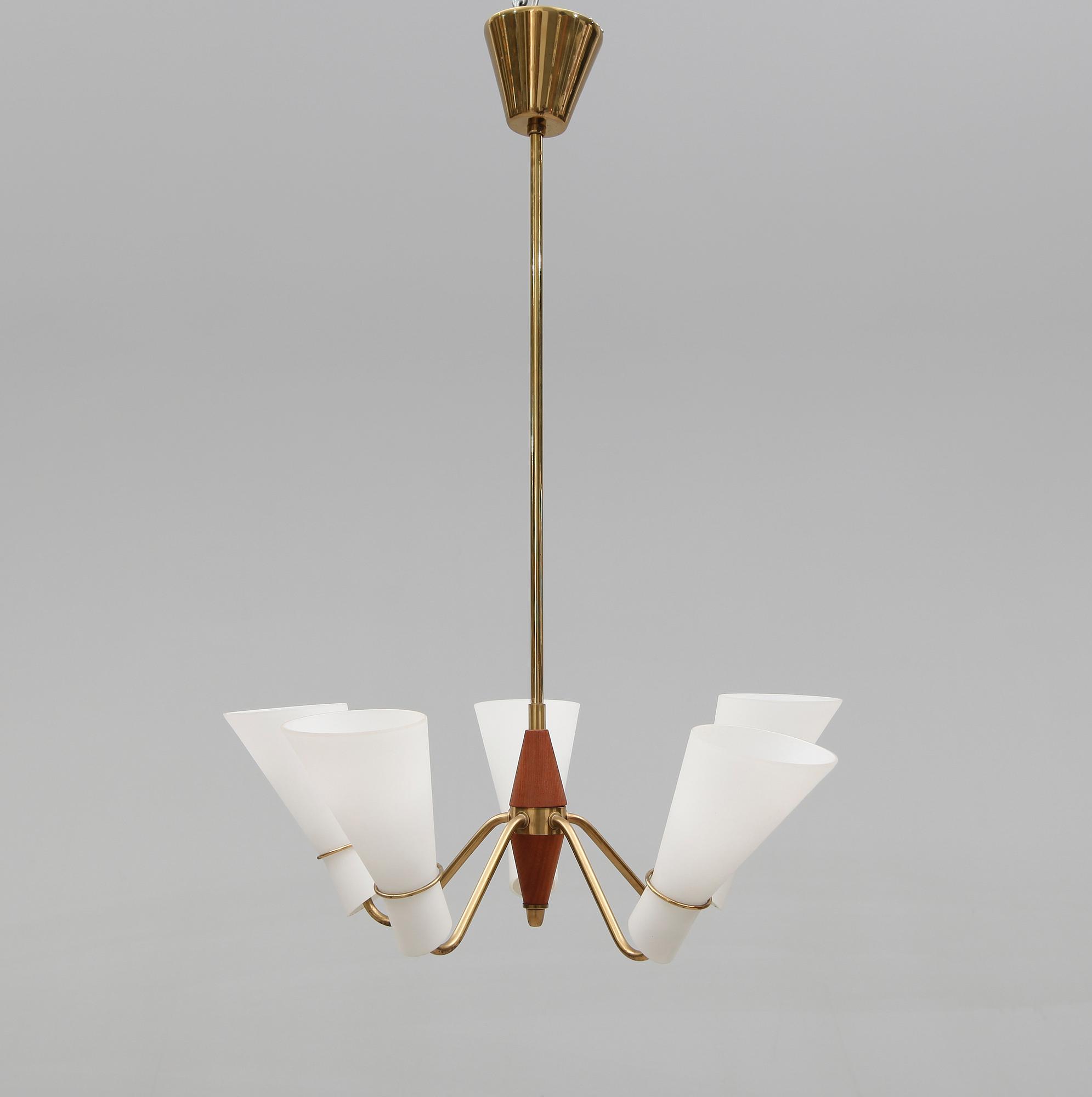 TAKLAMPA, 1900-talets mitt. Höjd ca 65 cm.