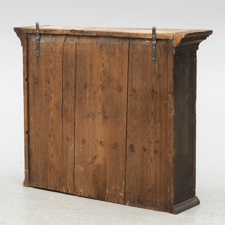 Hanging cabinet, folk art, 19th century.