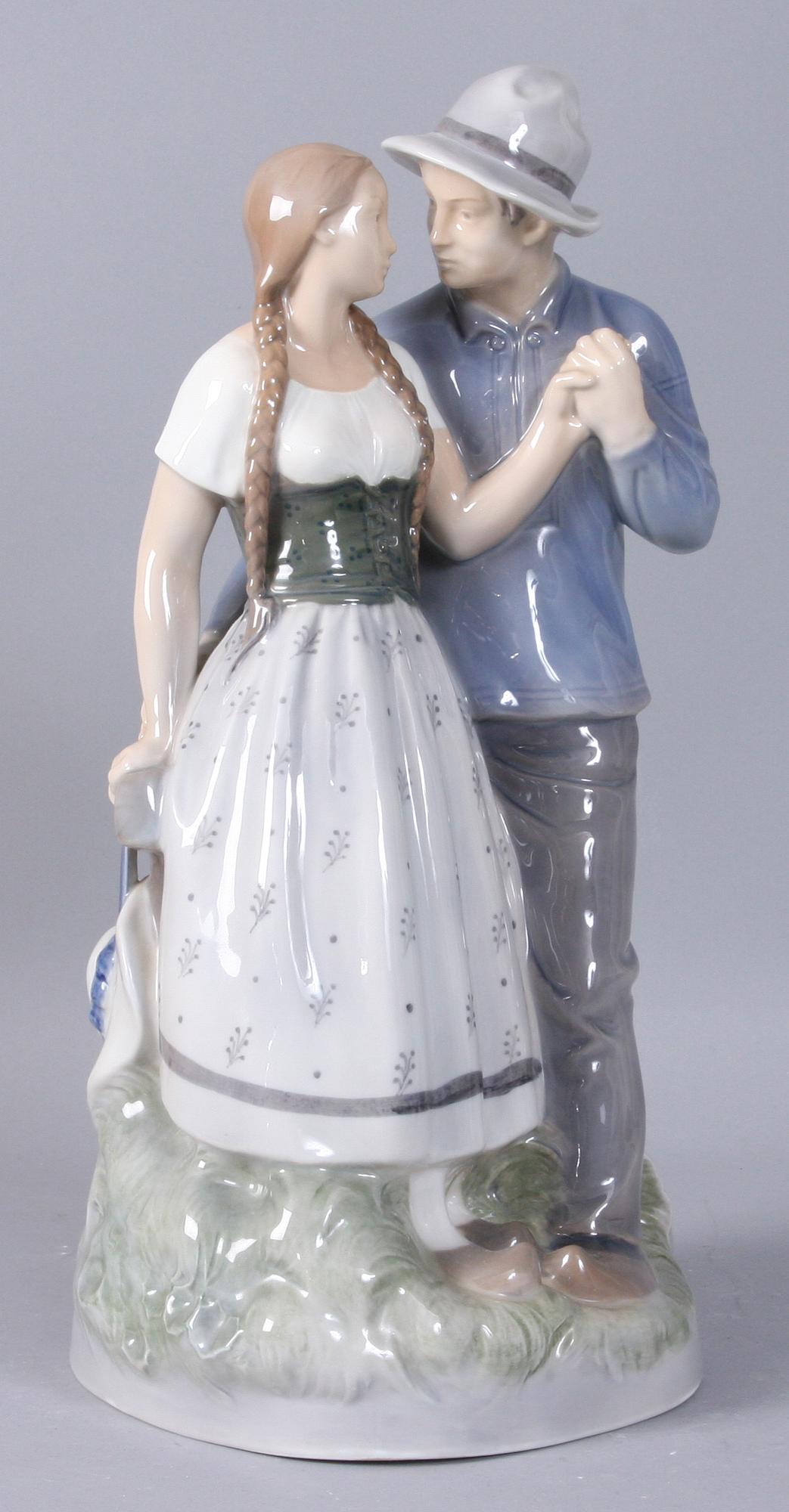 FIGURIN, porslin, Kongl Dansk, sign PE?.