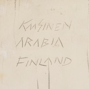 Taisto Kaasinen, a stoneware relief signed Kaasinen Arabia Finland.
