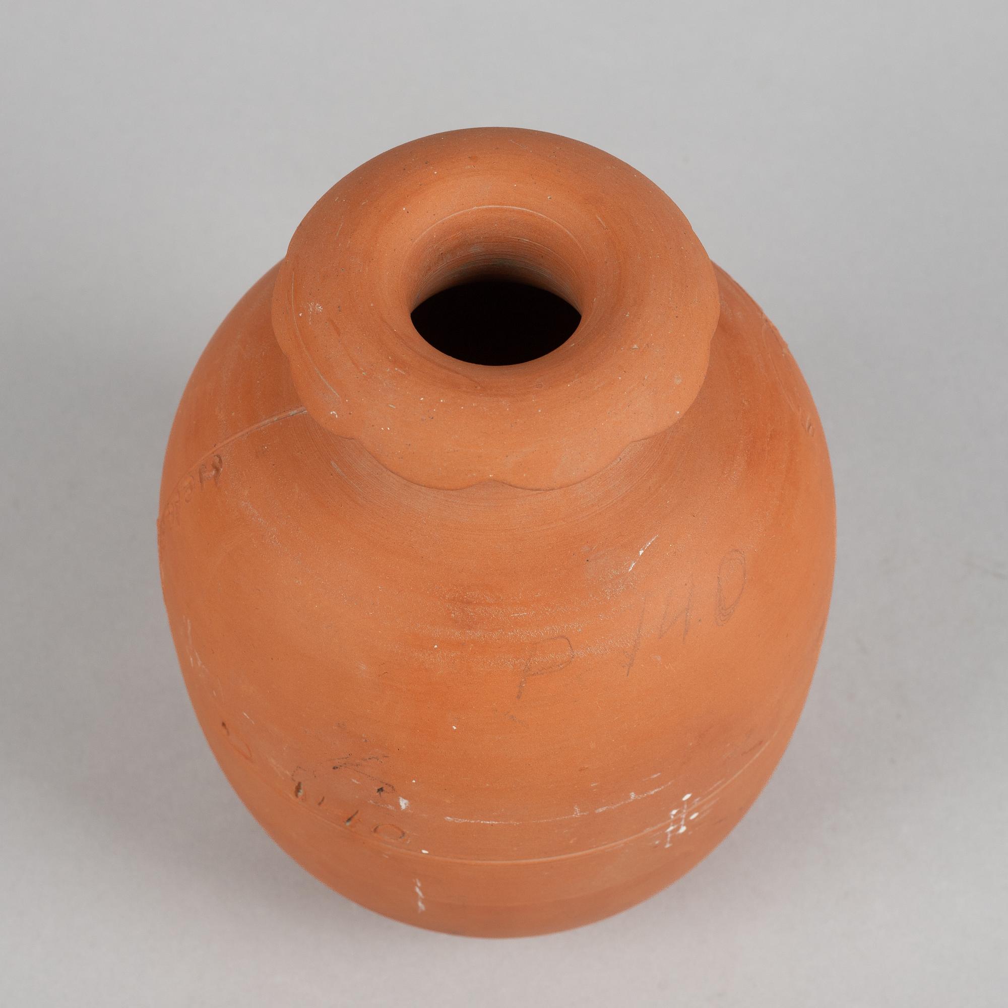 Stig Lindberg, a unique faience prototype, model 65, Gustavsbergs studio, Sweden 1940s.