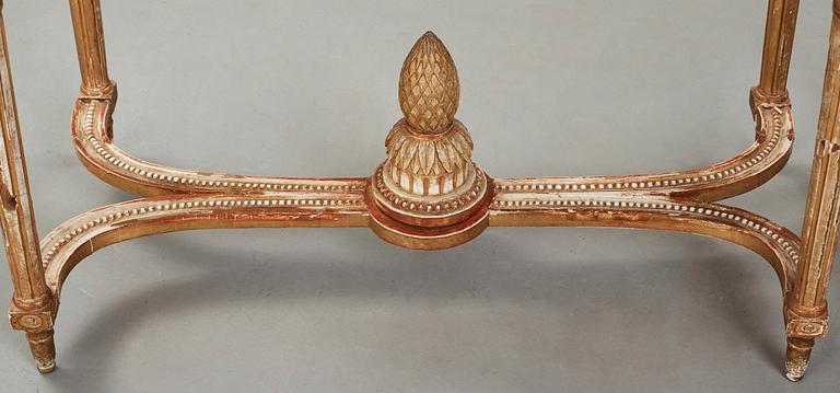 KONSOLBORD, ett par, gustavianska stockholmsarbeten, 1700-talets slut.