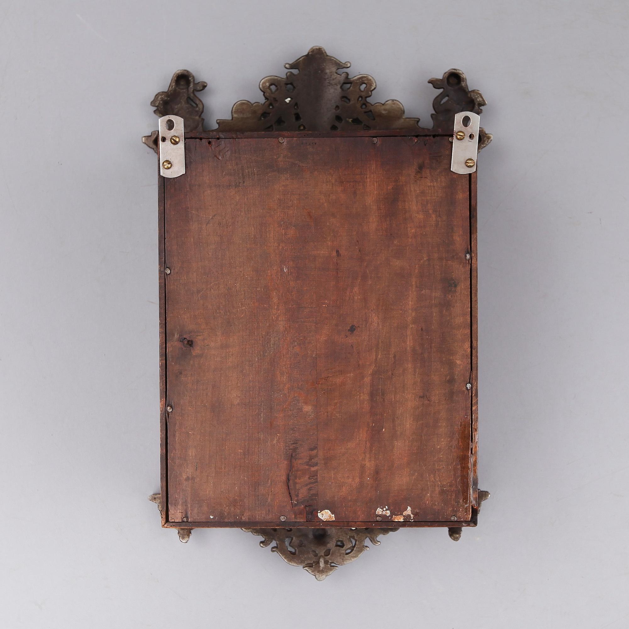 VÄGGSKÅP, vitmetall, renässansstil, 1800-talets andra hälft.