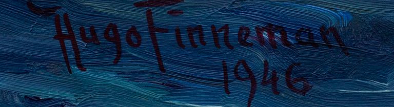 HUGO FINNEMAN, olja på skiva, signerad och daterad 1946.