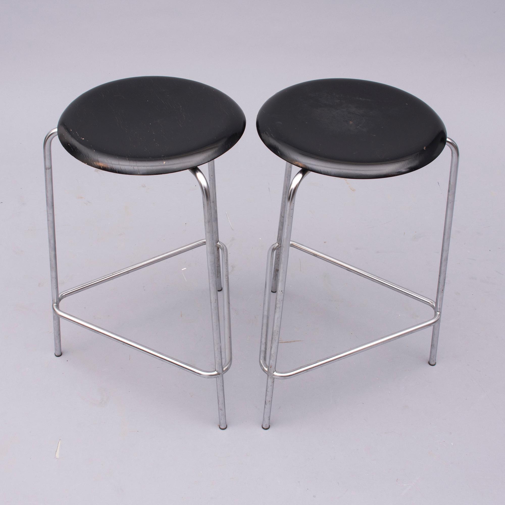 BARSTOLAR, ett par, Arne Jacobsen, Fritz Hansen, Danmark, 1971.