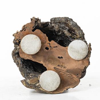Olle Ohlsson, Skulptur/ljusstake, brons, silver, Stockholm 2020.
