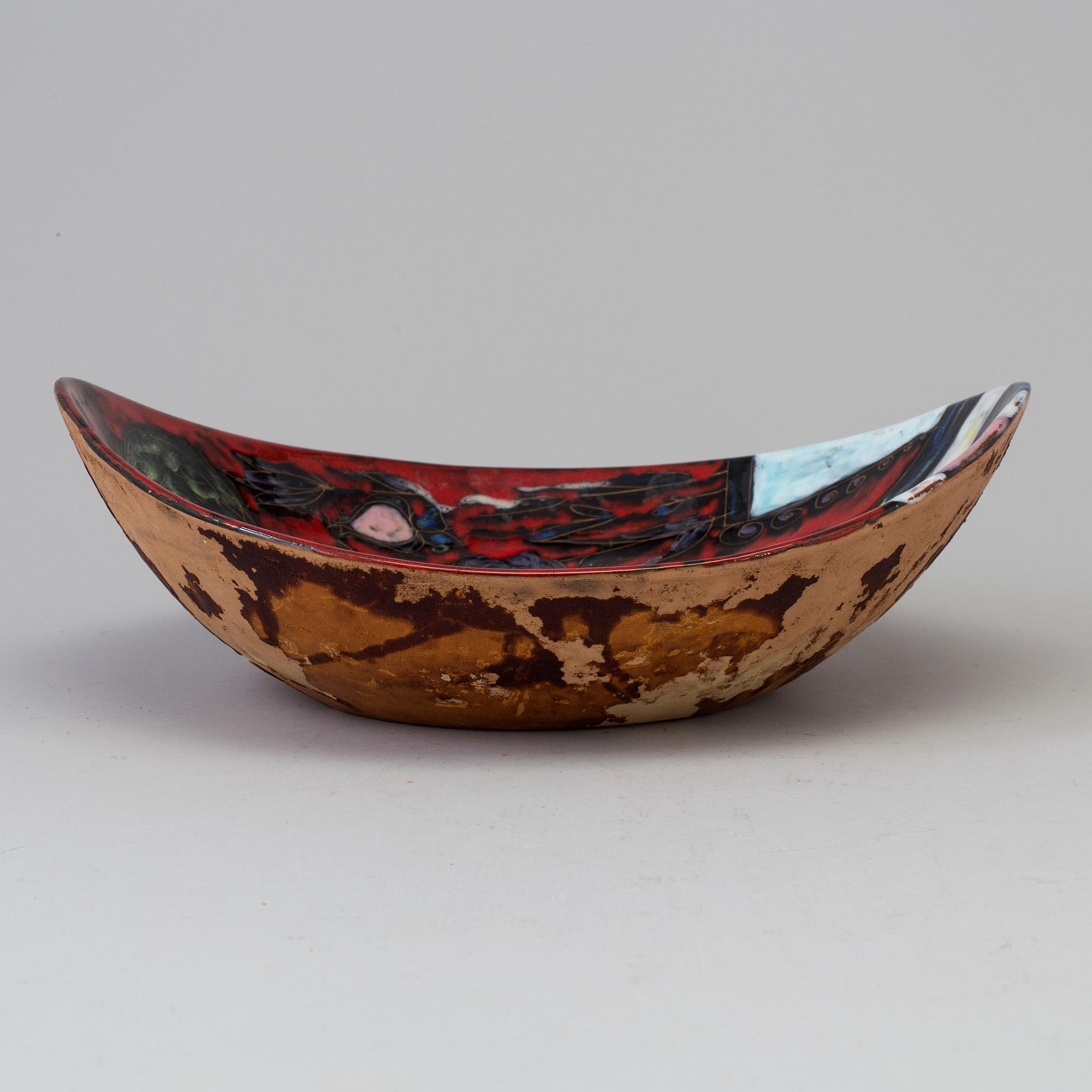 A BOWL, ceramics, probably Italy, 1950s / 60s.