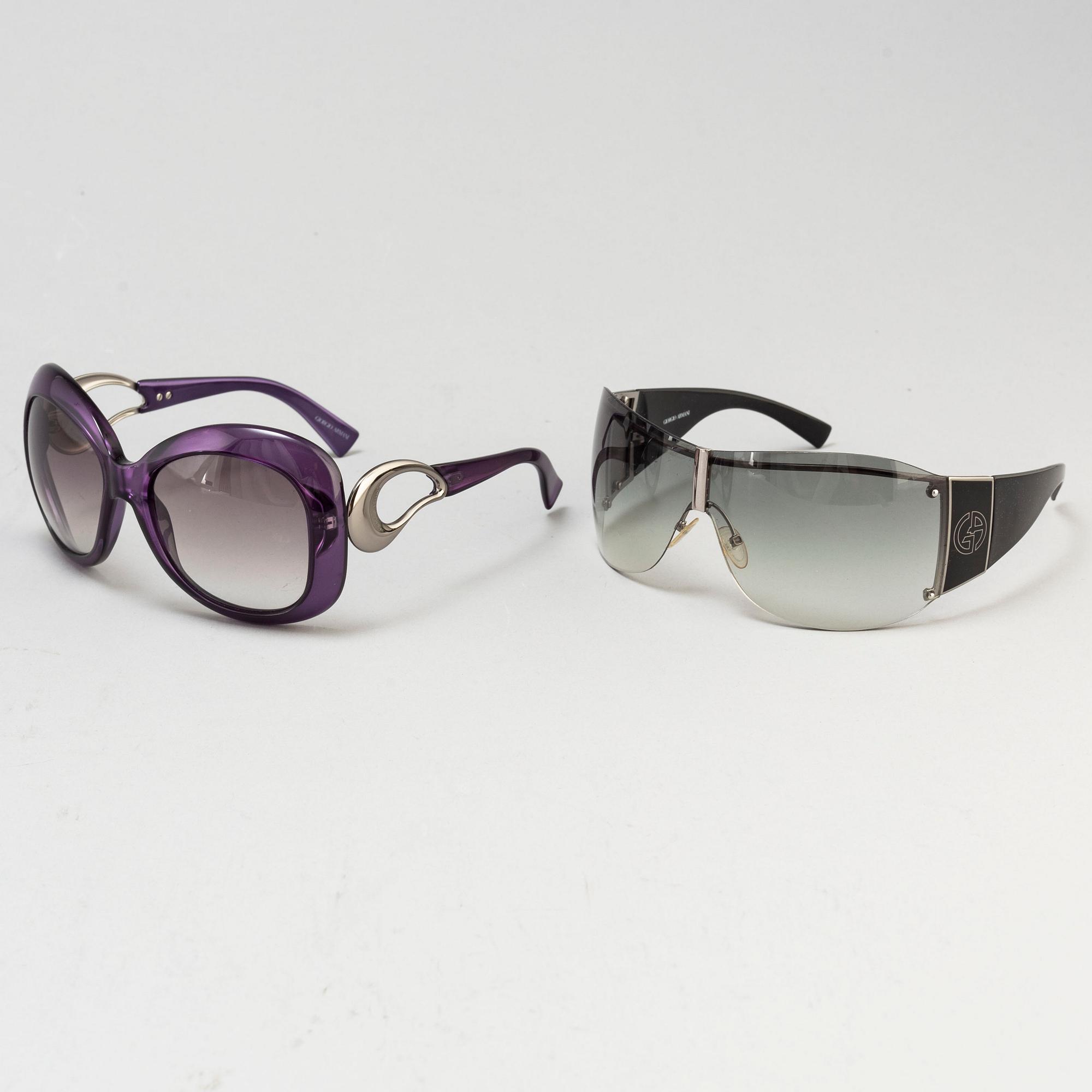 GIORGIO ARMANI, solglasögon, 2 st.