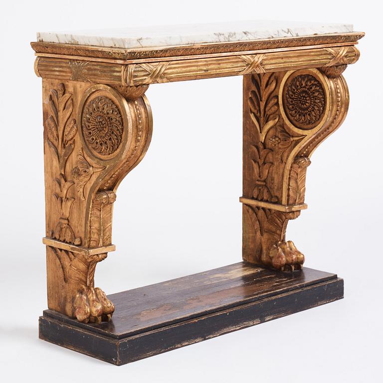 A Swedish Empire console table, first part of the 19th century.