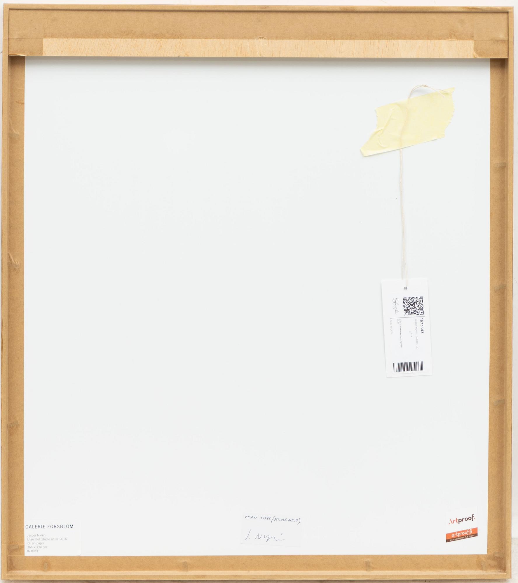 Jesper Nyrén,  "Utan titel" (Studie nr 9).