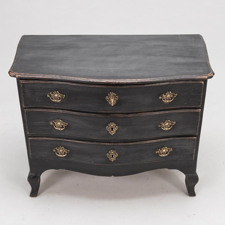 An 18th-Century chest of drawers.