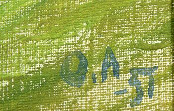 OLLE AGNELL, olja på duk, monogramsign o dat- 51.