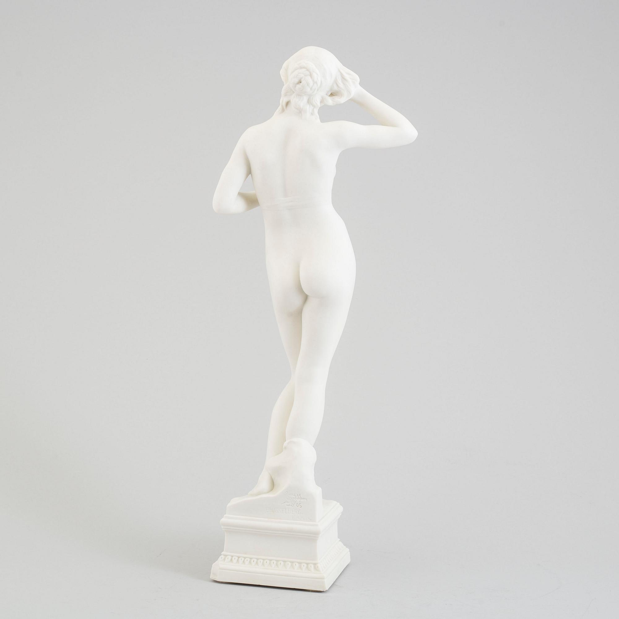 PER HASSELBERG, after. A parian sculpture from Gustafsberg, 1905.