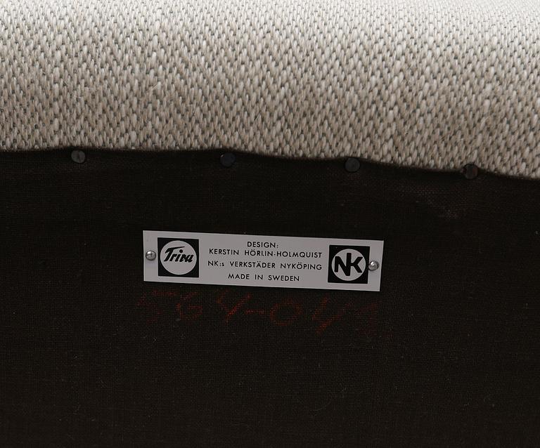 FÅTÖLJ, Stora Eva, Kerstin Hörlin-Holmqvist, ur serien Paradiset, för Triva-serien, NK Nordiska Kompaniet, 1950-/60-tal.