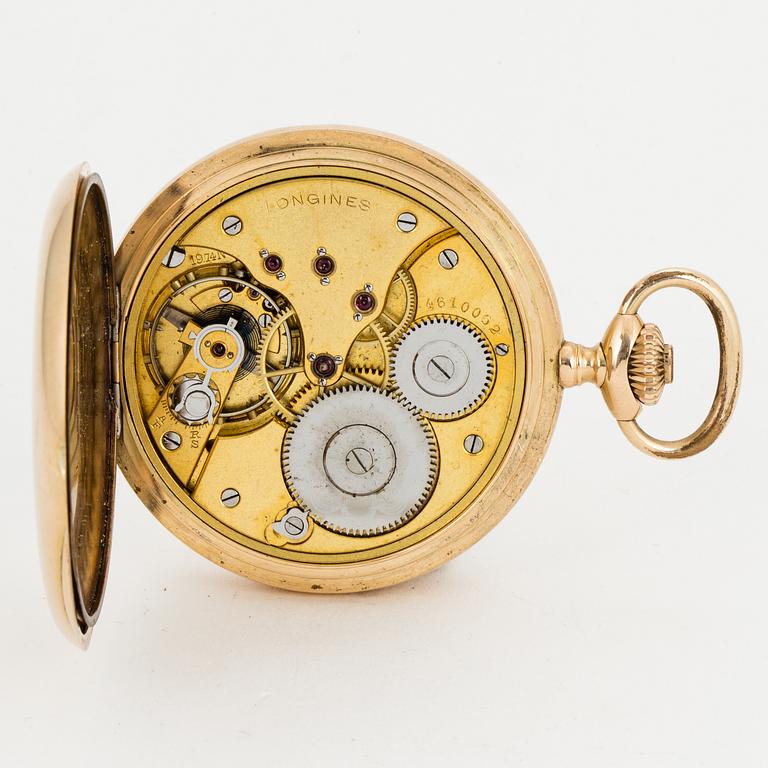 LONGINES, pocket watch, hunting case, 50,5 mm,