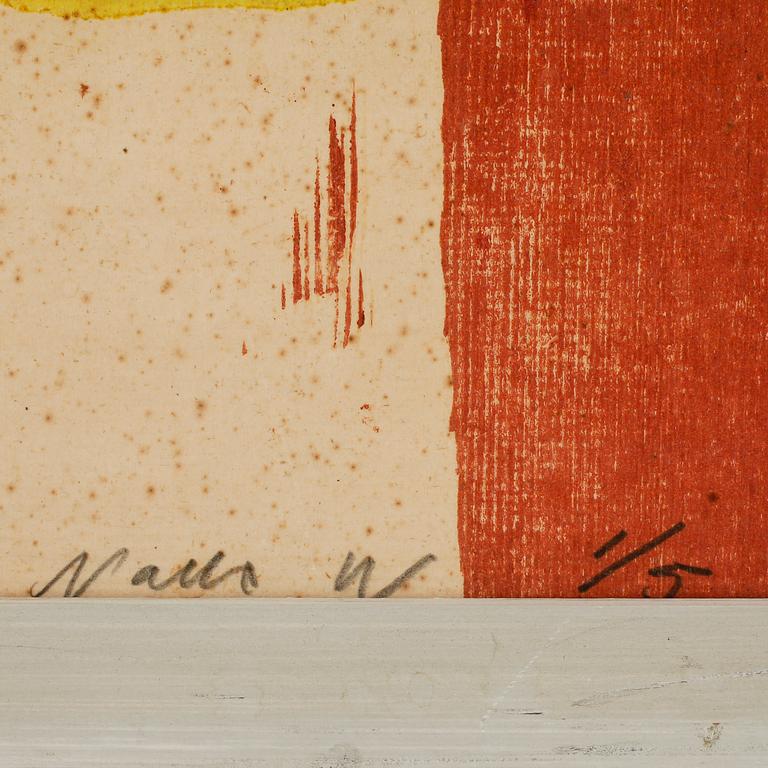 NALLE WERNER, färglitografi, uppfodrad på pannå, signerad och numrerad 1/5.