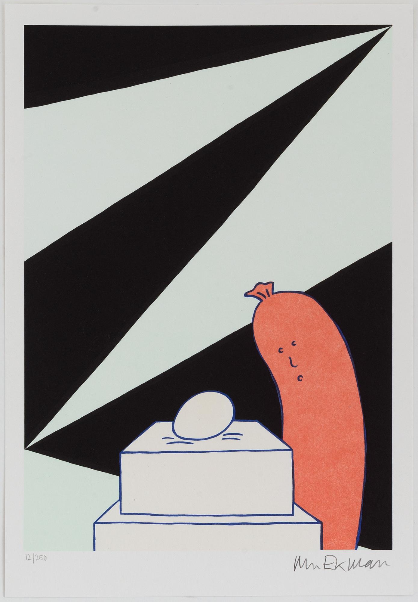 Marie-Louise Ekman, lithograph in colours, 2021, signed 12/250.