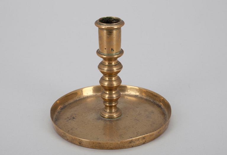 LJUSSTAKE, mässing, barock, ca 1700.