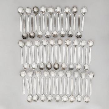 Kaj Franck, bestickserie, 220 st, rostfritt stål, "Scandia", Hackman Sorsakoski. Formgiven 1952.