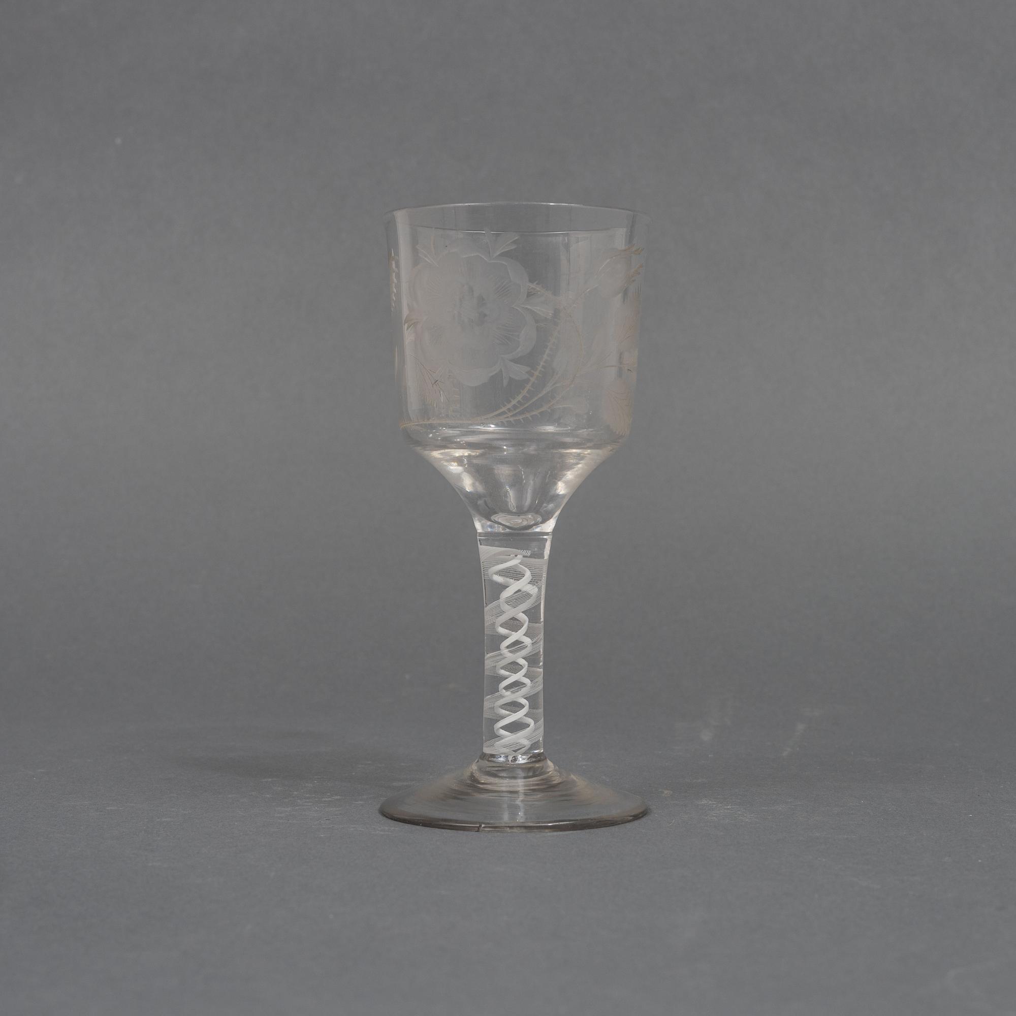 An Anglo-Irish 18th century wine glass.