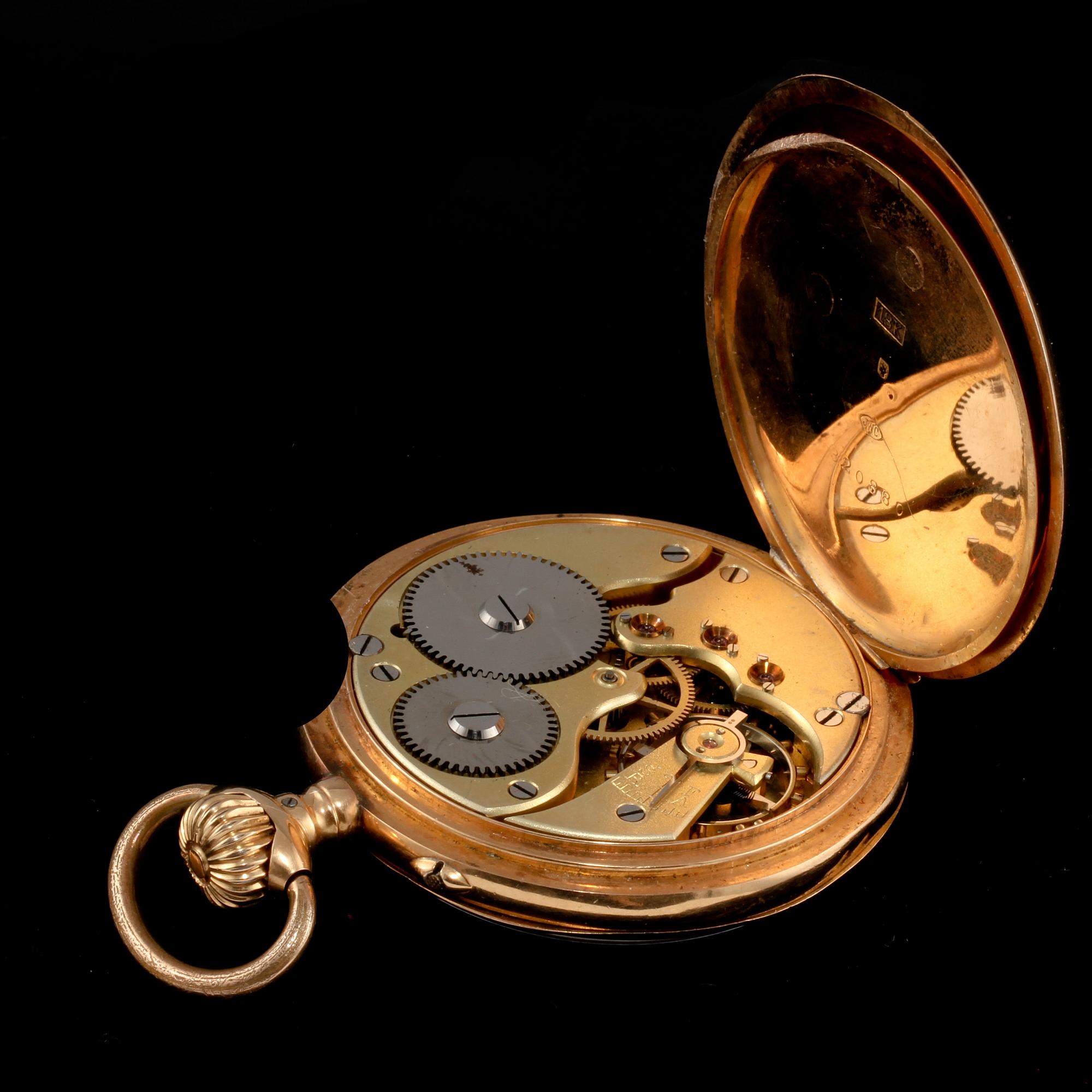 FICKUR, 18k guld, Hallin, Uppsala. Vikt 98 g.