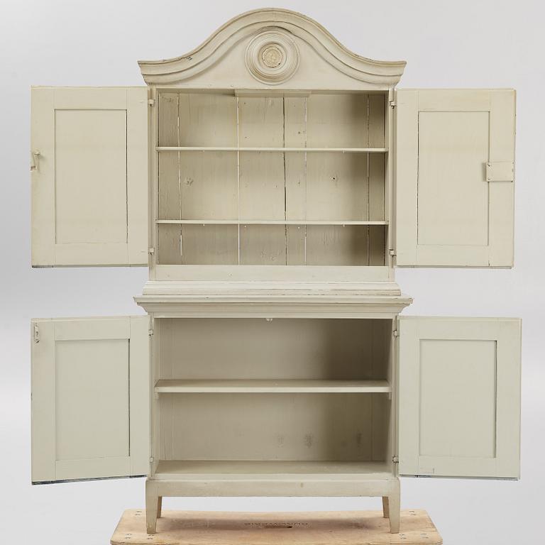A cabinet, late 18th Century and early 20th Century.