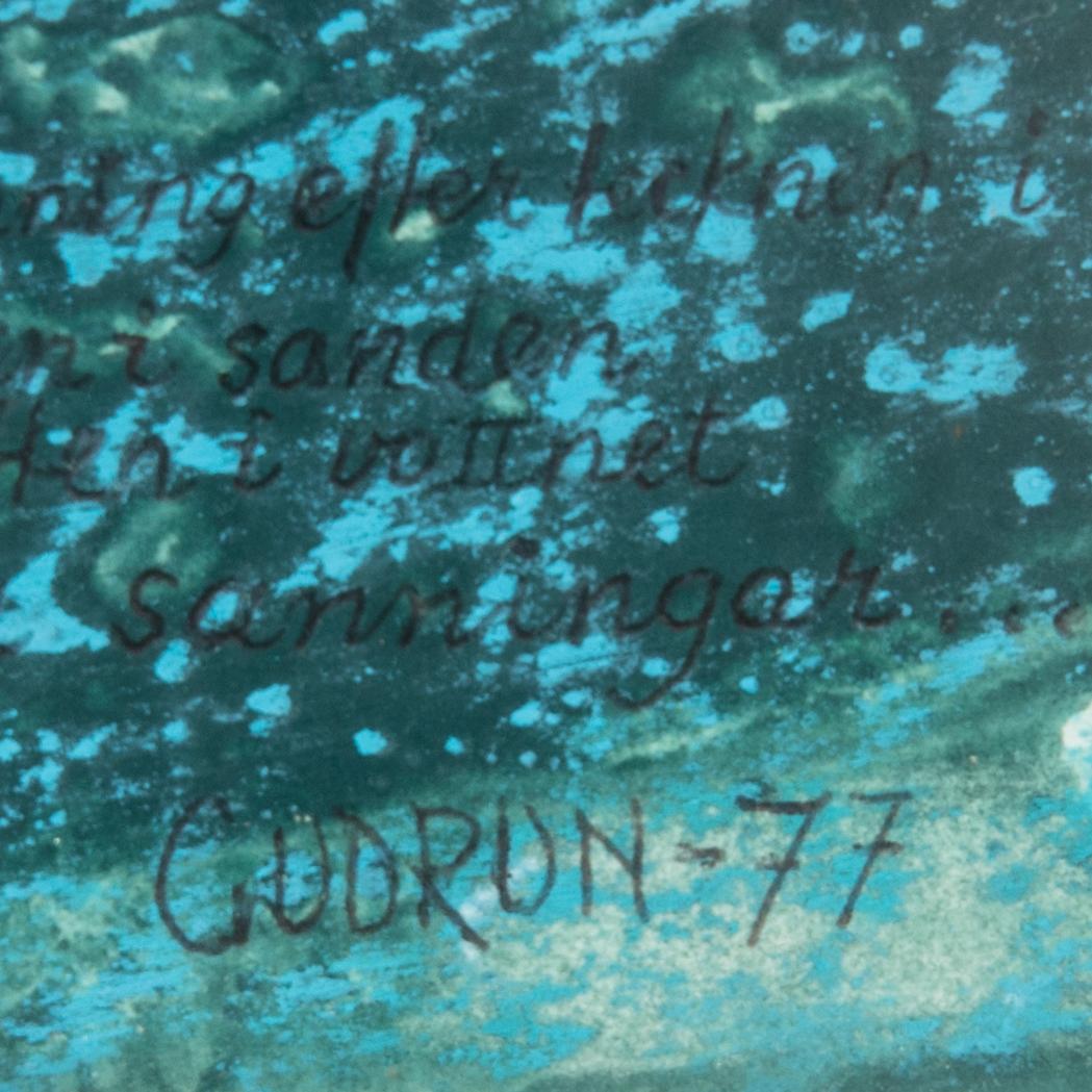 Gudrun Åhlberg, "På spaning efter: tecken i skyn, spåren i sanden, skiften i vattnet, dolda sanningar....".