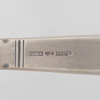 Jacob Ängman, a set of 21 silver flatware service parts, 'Rosenholm', GAB, among others, Eskilstuna, 1979.