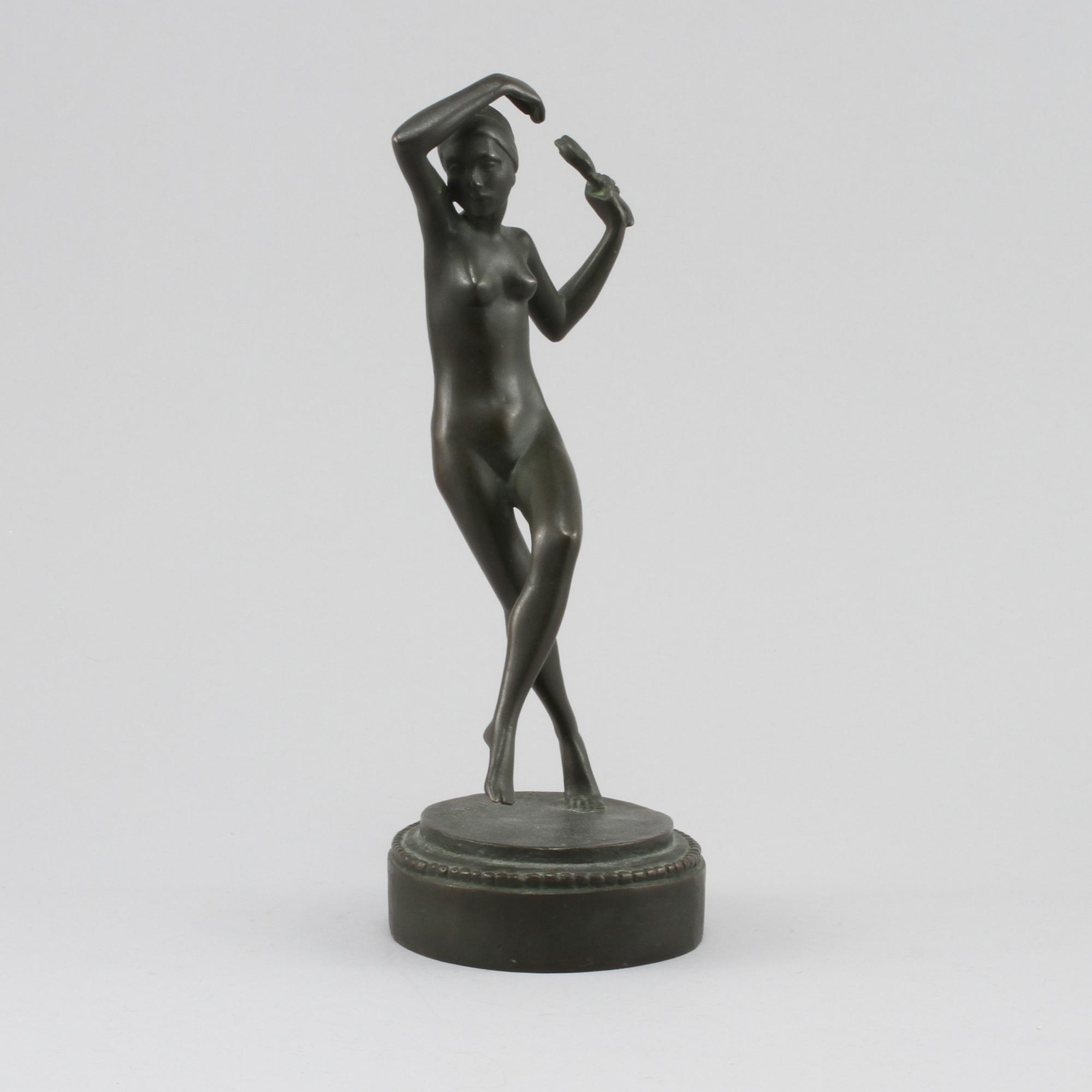 ARVID KNÖPPEL, skulptur, patinerad brons, signerad.