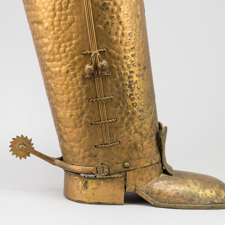 A BRASS UMBRELLA STAND, first half of the 20th century.