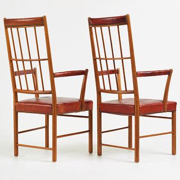 Josef Frank, a pair of chairs, model 652, Svenskt Tenn, Sweden 1940-50's.