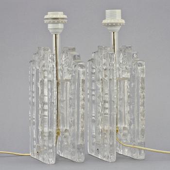 BORDSLAMPOR, ett par, Pukeberg, 1900-talets andra hälft.