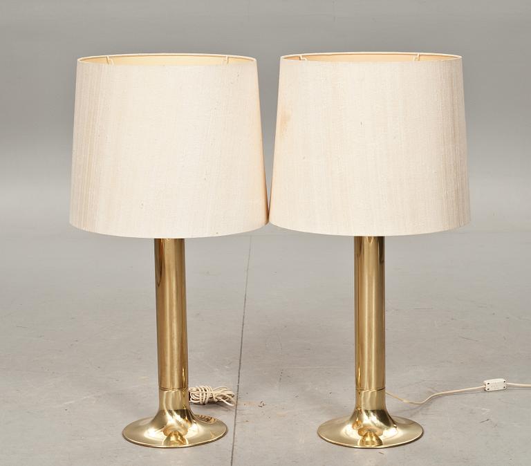 BORDSLAMPOR, ett par, Hans Agne Jakobsson AB, Markaryd, 1900-talets andra hälft.