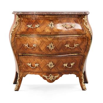 34. A Swedish Rococo 18th century commode by Gustaf Foltiern (master in Stockholm 1771-1804).