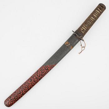 A Japanese wakizashi short sabre, Meiji period (1868-1912).