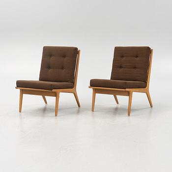 Karl Erik Ekselius, probably. A pair of oak easy chairs, JOC, Vetlanda, 1960's.