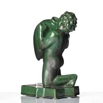 Ivar Johnsson, "Caliban", a glazed ceramic sculpture, Gefle porcelain factory, 1930s.
