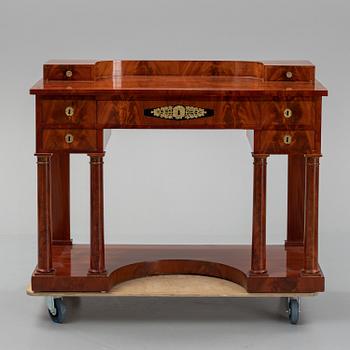 A mahogany console table, Stockholm, first half of the 19th century .