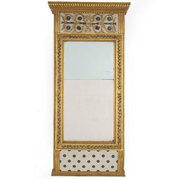 A late Gustavian mirror, circa 1800.