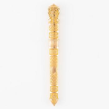 Thimble, ring, sleeve, 18K gold.