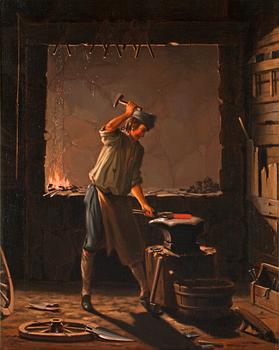 809. Pehr Hilleström, Interior of a smithy.