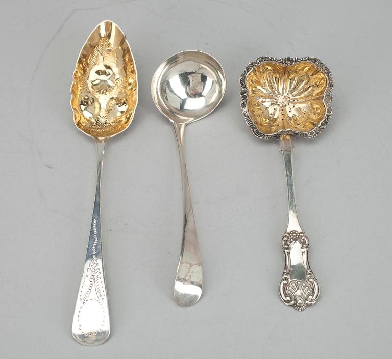 SKEDAR, 3 st, silver, London samt St. Petersburg 1799-1848. Vikt ca 136 g.