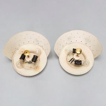 Paavo Tynell, a pair of mid-20th-century '2050' wall/ outdoor lights for Taito, Finland.