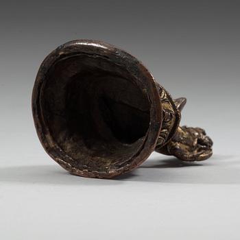 SHADAKSHARI LOKESHAVARA, kopparlegering med spår av förgyllning. Tibet, 1500-tal.