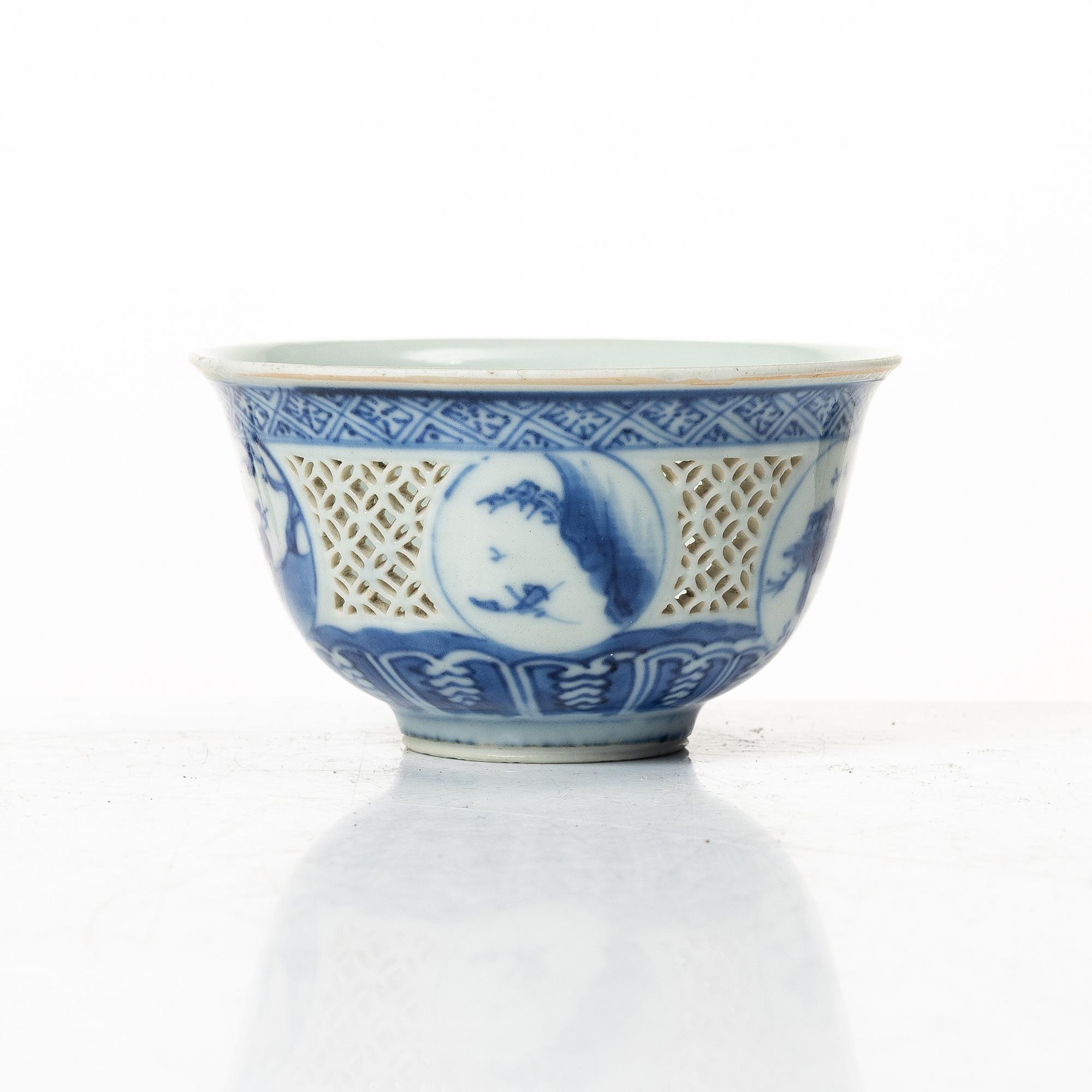 Skål, 'Hatcher cargo', porslin, Kina, Transition, 1600-tal.