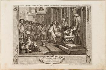 WILLIAM HOGARTH, kopparstick, 3 st, 1759 och 1747.